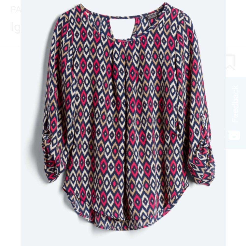 PAPERMOON. Women’s Iglesia Pleated Blouse. Size M Stitch Fix